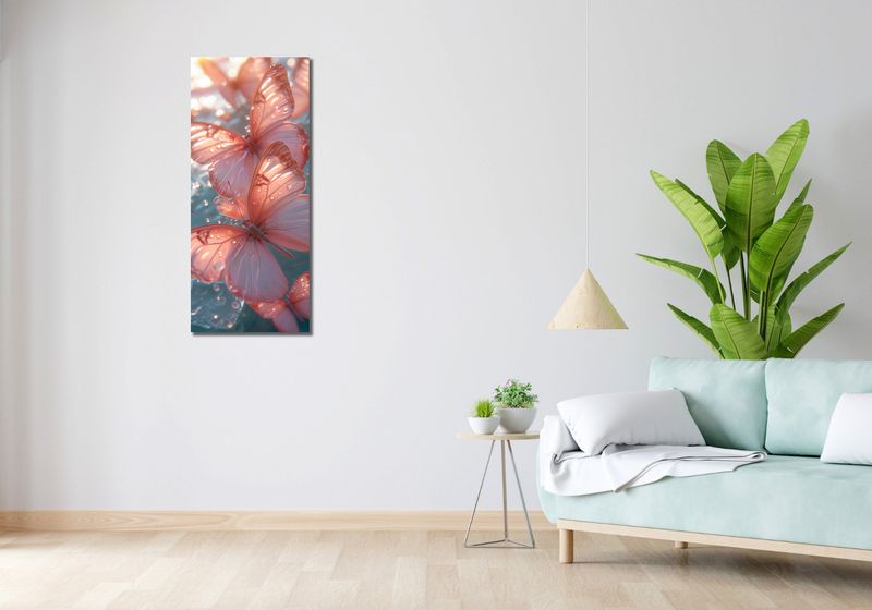 Obraz 40x100cm Świetliste Motyle zdjęcie 2