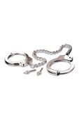 FETISH FANTASY SERIES METAL LEG CUFFS SILVER