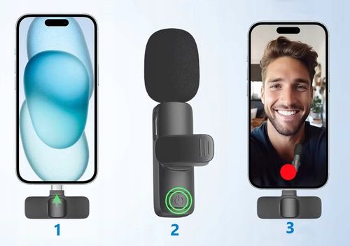 MIKROFON ODBIORNIK BEZPRZEWODOWY KRAWATOWY DO TELEFONU ANDROID WTYK USB-C na Arena.pl