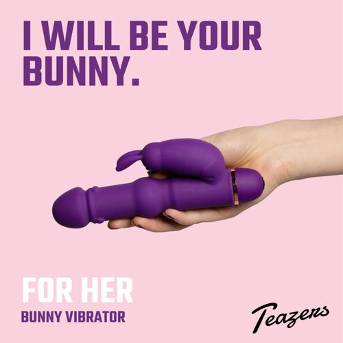 teazers silicone rabbit vibrator   purple na Arena.pl