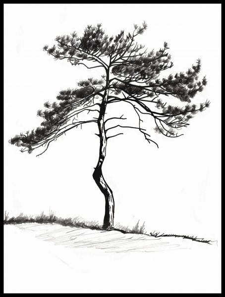 Plakat 60x80cm Samotna Sosna zdjęcie 2