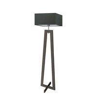 Lampa podłogowa JAWA abażur grafitowy stelaż hebanowy