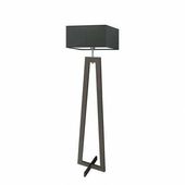 Lampa podłogowa JAWA abażur grafitowy stelaż hebanowy