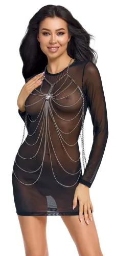 cottelli body chain srebrny z ozdobnym kryształem, regulowany na Arena.pl