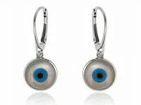 ELEGANCKIE WISZĄCE OKRĄGŁE SREBRNE KOLCZYKI KÓŁKA OKO PROROKA OCZKO SREBRO