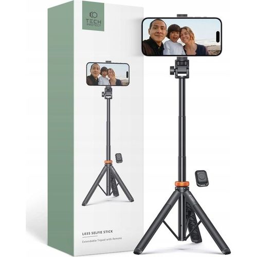 Selfie stick tripod Tech-Protect statyw + pilot na telefon na, z bluetooth na Arena.pl
