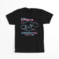 Koszulka Czarna - Cinnamoroll - WYBIERZ KOLOR KOSZULKI I FASON Męska 5XL