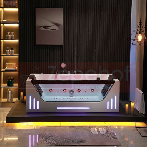 Wanna z hydromasażem EBX-7066 white prostokątna 170cmx78cmx61cm Wodosp na Arena.pl