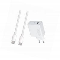 Szybka ładowarka 45W z długim kablem 2m 2 wejścia do Tecno Spark 10
