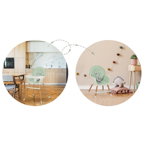 Krzesełko do karmienia Nukido Lilo miętowe na Arena.pl