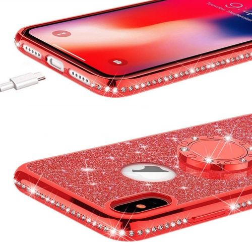 Etui Diamond Ring Brokat Xiaomi Mi 9 Czerwone na Arena.pl