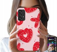 ETUI DO SAMSUNG A52 / A52S - KOBIECE, MODNE WZORY XOXO SERCE + SZKŁO