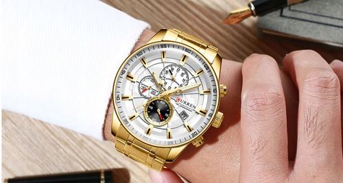 CURREN ELEGANCKI ZEGAREK MĘSKI DATOWNIK CHONOGRAF na Arena.pl