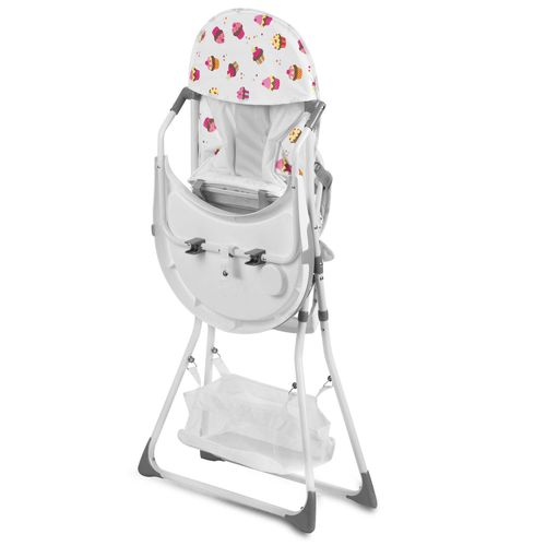 Krzesełko do karmienia Eldo biało-różowy na Arena.pl