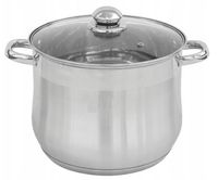 DUŻY GARNEK STAL NIERDZEWNA 17L GASTRONOMICZNY WYSOKI INDUKCJA GAZ 33CM