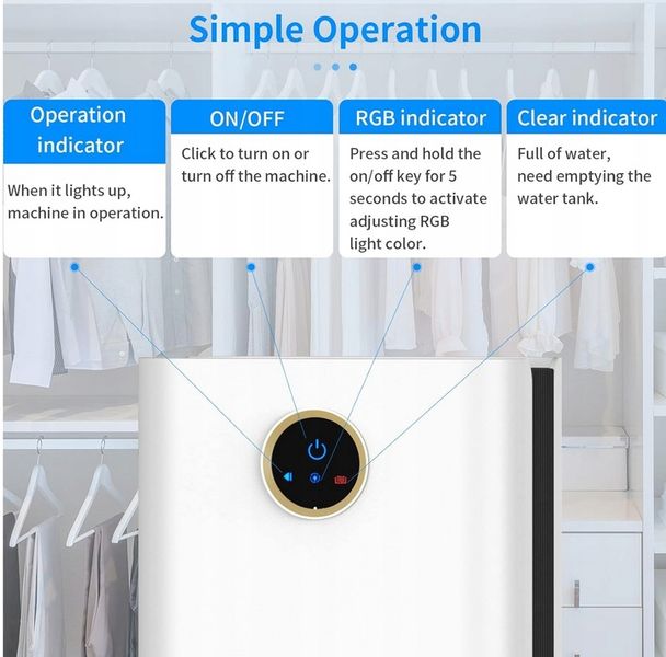 Elektryczny OSUSZACZ powietrza IAB H3-S 720 W 0,5 l/24h USUWA WILGOĆ zdjęcie 3