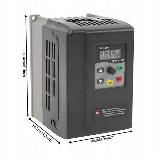 3PH 380V Sterowanie prędkością silnika fazowego VFD Inverter 2.2KW 5.8A na Arena.pl
