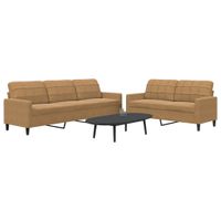 2-częściowy komplet wypoczynkowy, obity aksamitem, brązowy