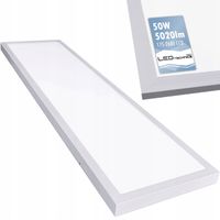 PANEL plafon LED OPRAWA 120x30cm 50W NATYNKOWY sufitowy BIAŁY CC