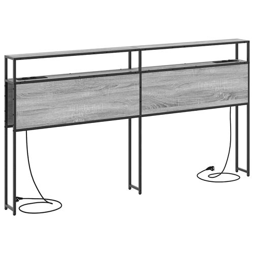 Zagłówek do przechowywania z półką Szary dąb sonoma 180 cm na Arena.pl