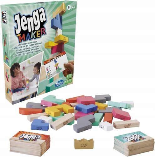HASBRO GRA ZRĘCZNOŚCIOWA JENGA MAKER oryginalna, gra dla całej rodziny na Arena.pl