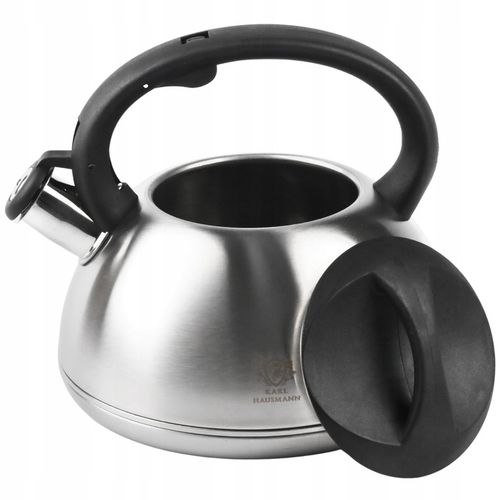 CZAJNIK na GAZ 3L CZAJNIK z GWIZDKIEM POKRYWĄ STAL INDUKCJA SREBRNY na Arena.pl