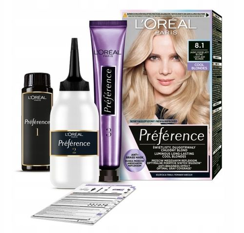 LOREAL FARBA DO WŁOSÓW INTENSYWNY TRWAŁY KOLOR PREFERENCE COOL BLONDES 81 na Arena.pl