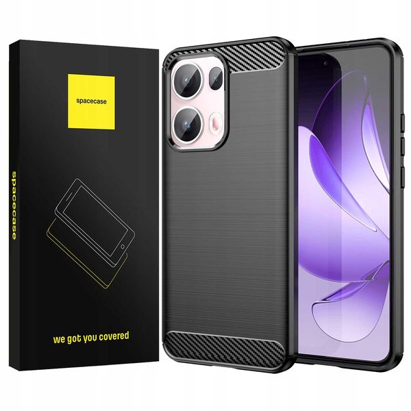 Spacecase Carbon Oppo Reno13 Pro 5G Black zdjęcie 1