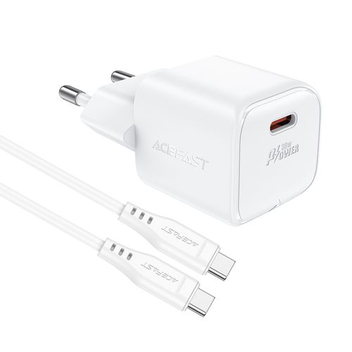 mini ładowarka sieciowa pd 30w gan + kabel usb-c biała na Arena.pl
