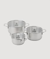 Zestaw garnków stalowych KitchenAid - 5 elementów (1x pokrywka brak)