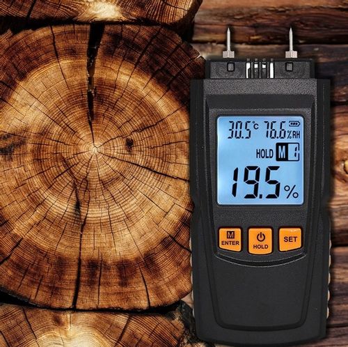 WILGOTNOŚCIOMIERZ MIERNIK WILGOTNOŚCI DO DREWNA 4 GRUPY POMIARU 9V+ BATERIE na Arena.pl