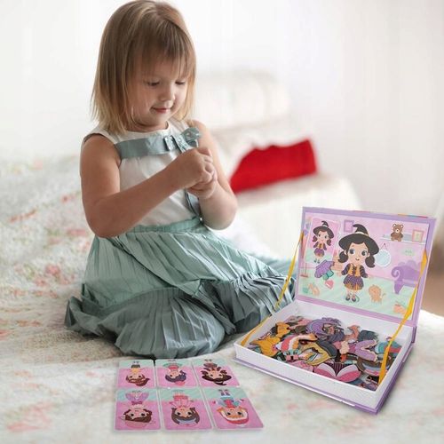 UKŁADANKA MAGNETYCZNA PUZZLE KREATYWNE UBIERANIE DZIEWCZYNKI UBIERANKA na Arena.pl