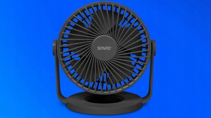 Wentylator biurkowy SAVIO z akumulatorem USB-C, czarny, zdjęcie 7
