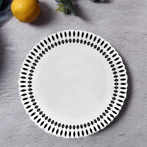 SERWIS OBIADOWY 18 ELEM DLA 6 OSÓB KPL TALERZY ZE ZDOBIENIEM W ŁEZKI SZKŁO na Arena.pl