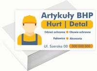Wizytówki firmowe Foliowane 1000szt różne wzory ARTYKUŁY BHP