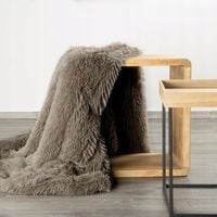 Koc narzuta TIFANY 150x200 Design91 beżowy o strukturze futra