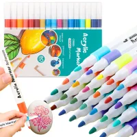 Markery akrylowe do tkanin kamieni ubrań wodoodporne pisaki mazaki 80szt