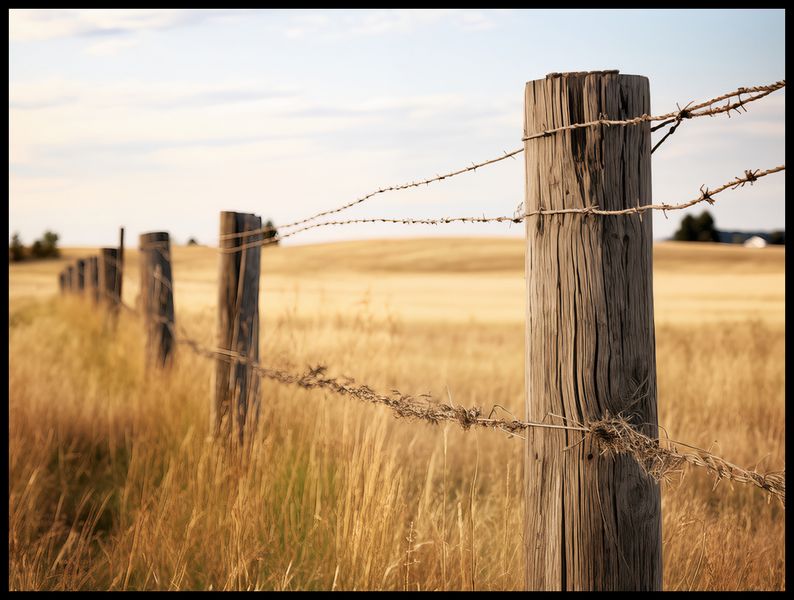 Plakat 100x75cm Płot na Polu zdjęcie 2