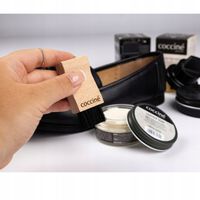 drewniana szczoteczka mazak do butów płaska ergonomiczna coccine