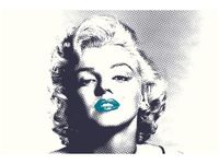 120CM 80CM OBRAZ ŚCIENNY MARILYN MONROE TURKUSOWYMI USTAMI