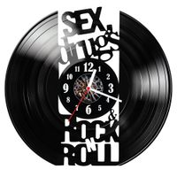 Zegar ścienny z płyty winylowej Sex drugs and rock n roll 1884.14