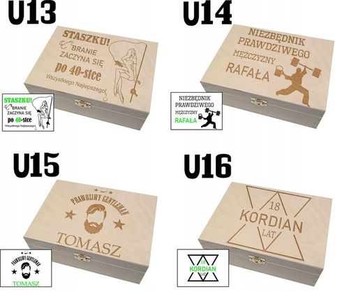 Niezbędnik Skrzynka PREZENT Urodziny BOX 18 30 40 80 pudełko urodzinowe na Arena.pl