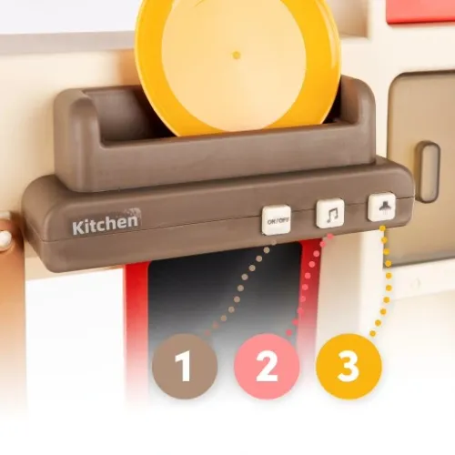 KUCHNIA DLA DZIECI ŚWIATŁO OKAP Z DŹWIĘKIEM KRAN PARA WODA TABLICA KREDOWA na Arena.pl