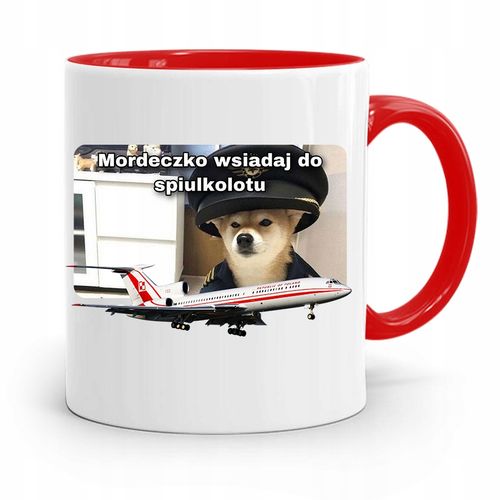 Kubek Czerwony Śmieszny Zabawny Spiulkolot Prezent Z Nadrukiem Ze Zdjęciem na Arena.pl