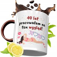 Kubek Bordowy 40 Urodziny Na Urodziny Prezent Z Nadrukiem Ze Zdjęciem