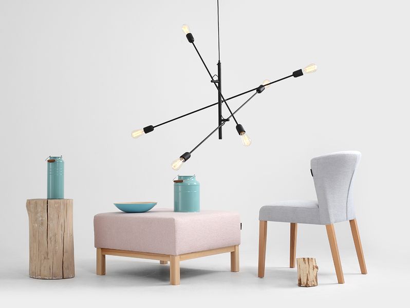 Lampa wisząca TWIGO 6 – czarny zdjęcie 5