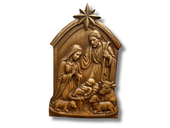 Drewniana dekoracja szopka na Boże Narodzenie tradycyjna świąteczna dąb 20