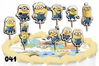 TOPPERY NA TORT OZDOBNE DEKORACJA ZESTAW - MINIONKI BAJKI 10szt.