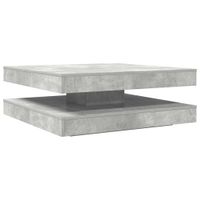 Stolik kawowy obrotowy 360 stopni Betonowy szary 90x90x34,5 cm