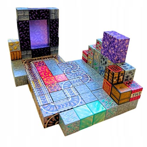 KLOCKI MAGNETYCZNE SZEŚCIANY ZESTAW 100 KLOCKÓW + 1 LUDZIK BLOKI PIKSELE na Arena.pl